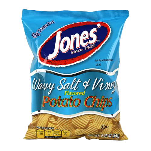 Wavy Salt & Vinegar Potato Chips 9 oz, 2.25 oz, 1 oz